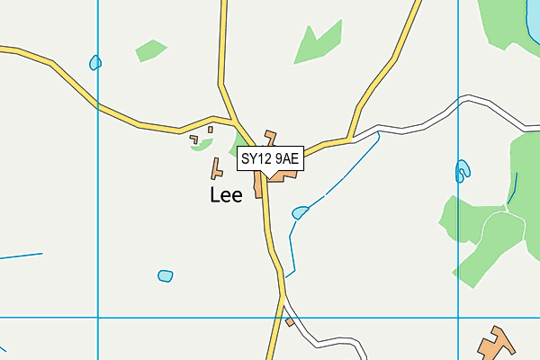 SY12 9AE map - OS VectorMap District (Ordnance Survey)