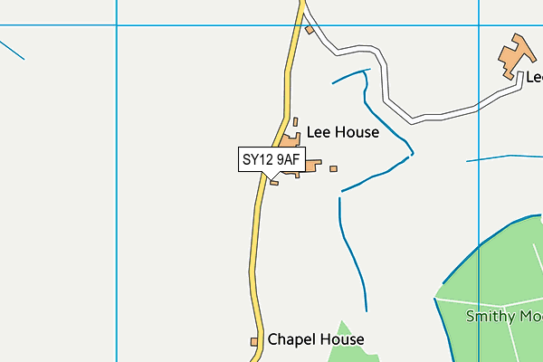 SY12 9AF map - OS VectorMap District (Ordnance Survey)