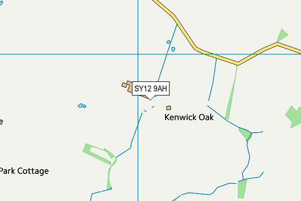 SY12 9AH map - OS VectorMap District (Ordnance Survey)