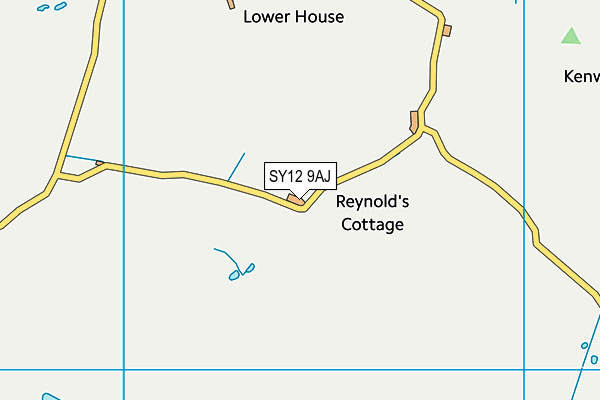 SY12 9AJ map - OS VectorMap District (Ordnance Survey)