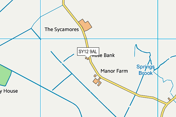 SY12 9AL map - OS VectorMap District (Ordnance Survey)