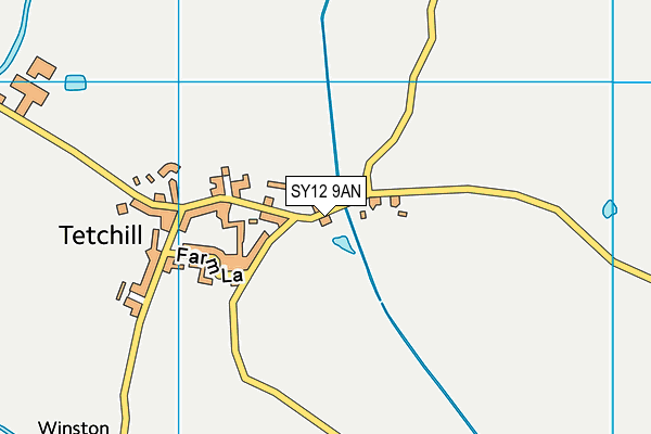 SY12 9AN map - OS VectorMap District (Ordnance Survey)