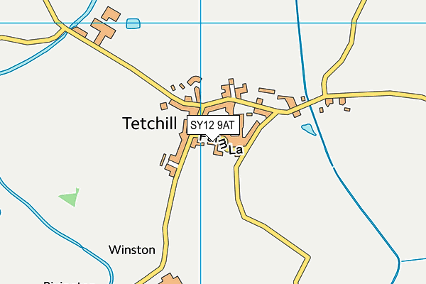 SY12 9AT map - OS VectorMap District (Ordnance Survey)