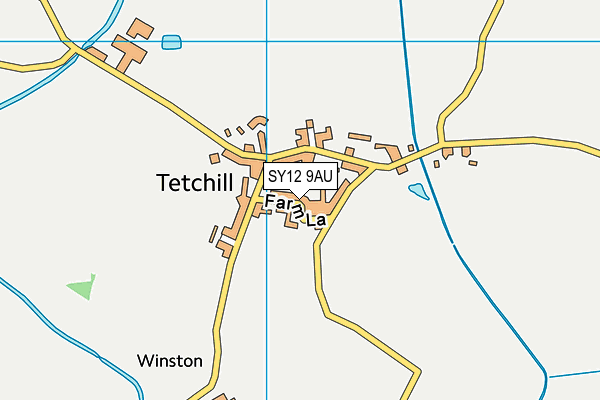 SY12 9AU map - OS VectorMap District (Ordnance Survey)