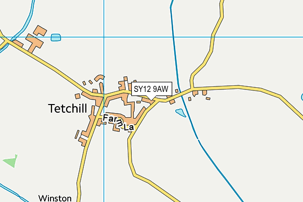 SY12 9AW map - OS VectorMap District (Ordnance Survey)