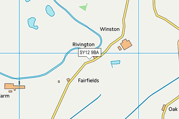 SY12 9BA map - OS VectorMap District (Ordnance Survey)