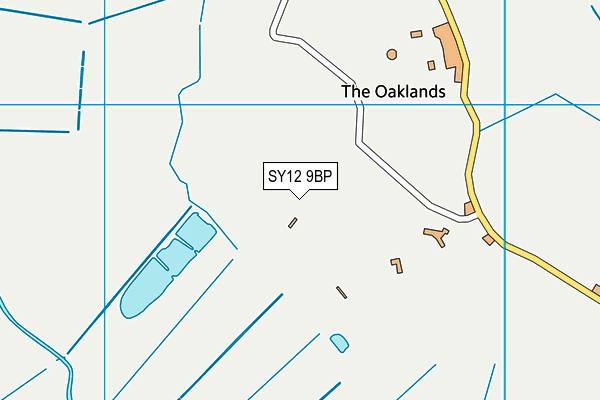 SY12 9BP map - OS VectorMap District (Ordnance Survey)