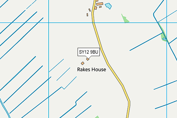 SY12 9BU map - OS VectorMap District (Ordnance Survey)