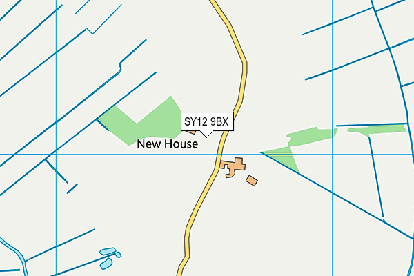 SY12 9BX map - OS VectorMap District (Ordnance Survey)