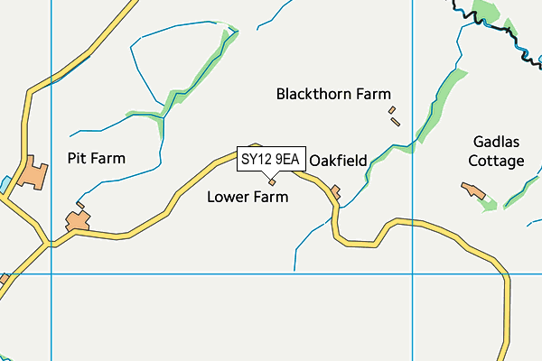 SY12 9EA map - OS VectorMap District (Ordnance Survey)