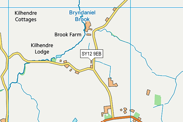 SY12 9EB map - OS VectorMap District (Ordnance Survey)