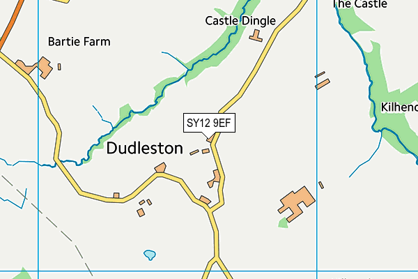 SY12 9EF map - OS VectorMap District (Ordnance Survey)