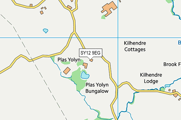 SY12 9EG map - OS VectorMap District (Ordnance Survey)