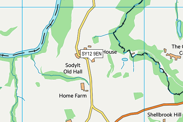 SY12 9EN map - OS VectorMap District (Ordnance Survey)