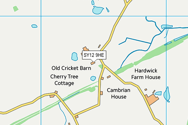 SY12 9HE map - OS VectorMap District (Ordnance Survey)