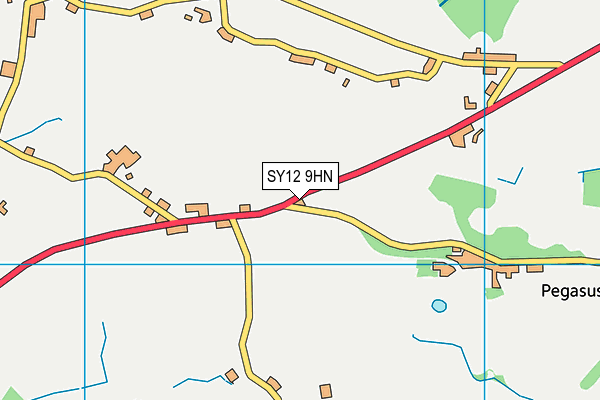 SY12 9HN map - OS VectorMap District (Ordnance Survey)