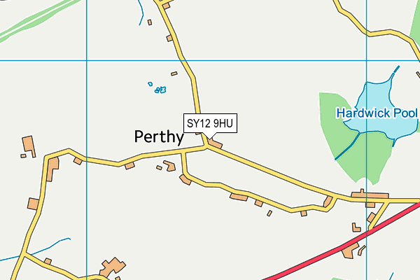 SY12 9HU map - OS VectorMap District (Ordnance Survey)