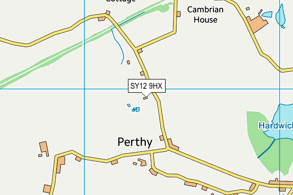 SY12 9HX map - OS VectorMap District (Ordnance Survey)