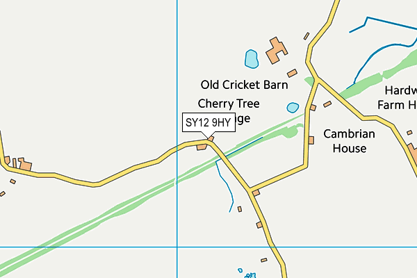 SY12 9HY map - OS VectorMap District (Ordnance Survey)