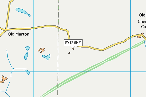 SY12 9HZ map - OS VectorMap District (Ordnance Survey)