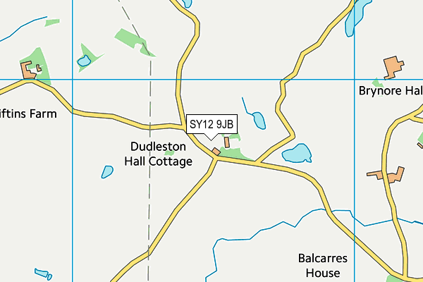 SY12 9JB map - OS VectorMap District (Ordnance Survey)