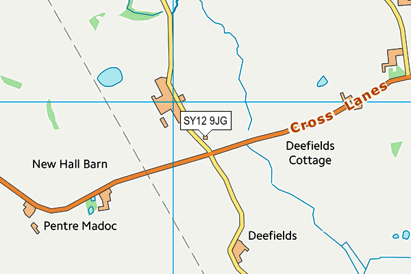 SY12 9JG map - OS VectorMap District (Ordnance Survey)