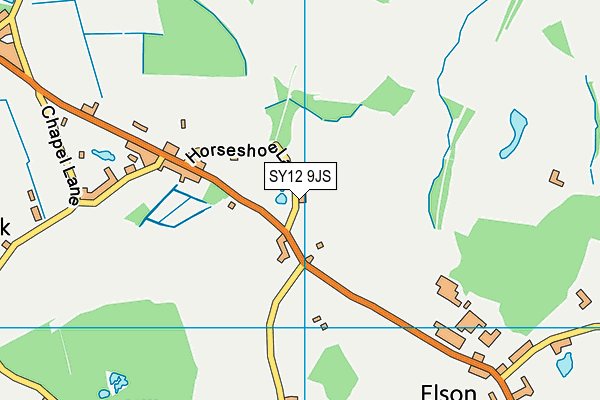 SY12 9JS map - OS VectorMap District (Ordnance Survey)