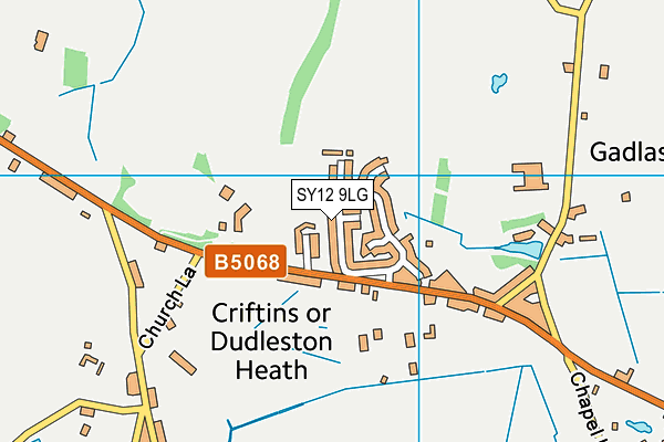 SY12 9LG map - OS VectorMap District (Ordnance Survey)