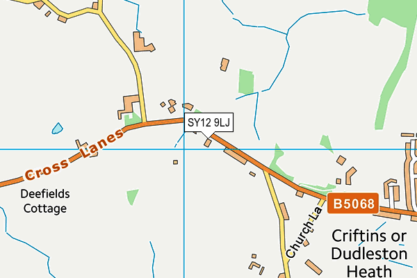 SY12 9LJ map - OS VectorMap District (Ordnance Survey)