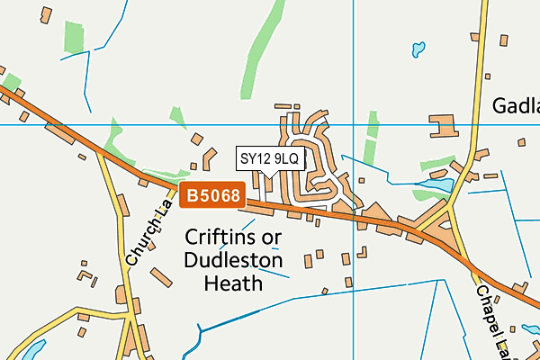 SY12 9LQ map - OS VectorMap District (Ordnance Survey)