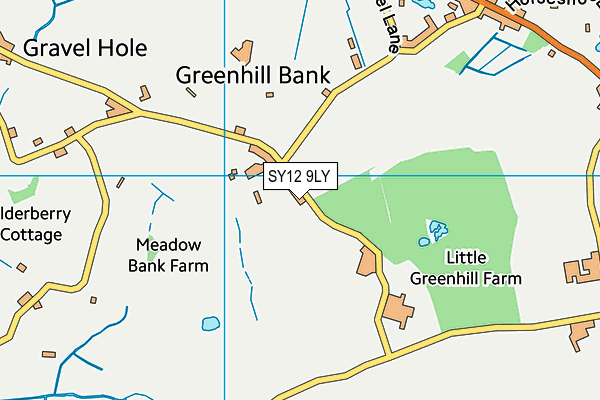 SY12 9LY map - OS VectorMap District (Ordnance Survey)