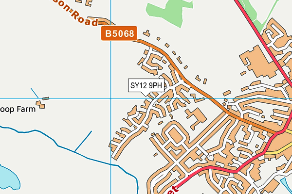 SY12 9PH map - OS VectorMap District (Ordnance Survey)