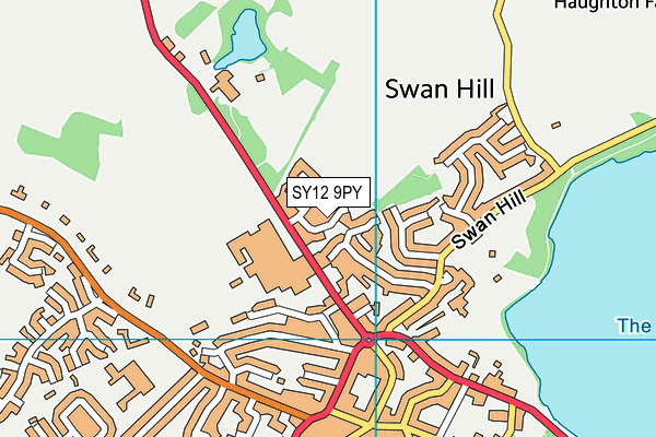 SY12 9PY map - OS VectorMap District (Ordnance Survey)