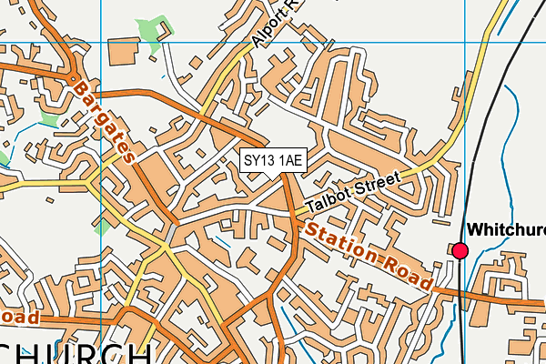 SY13 1AE map - OS VectorMap District (Ordnance Survey)