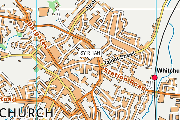 SY13 1AH map - OS VectorMap District (Ordnance Survey)