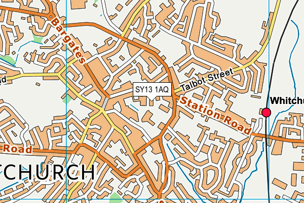 SY13 1AQ map - OS VectorMap District (Ordnance Survey)