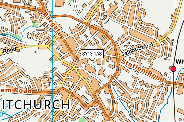 SY13 1AS map - OS VectorMap District (Ordnance Survey)