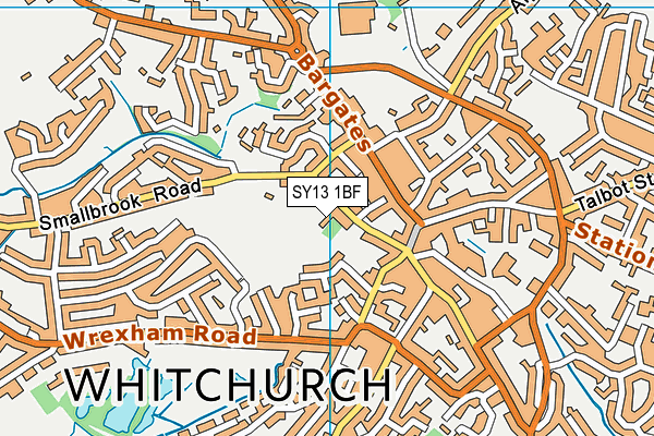 SY13 1BF map - OS VectorMap District (Ordnance Survey)