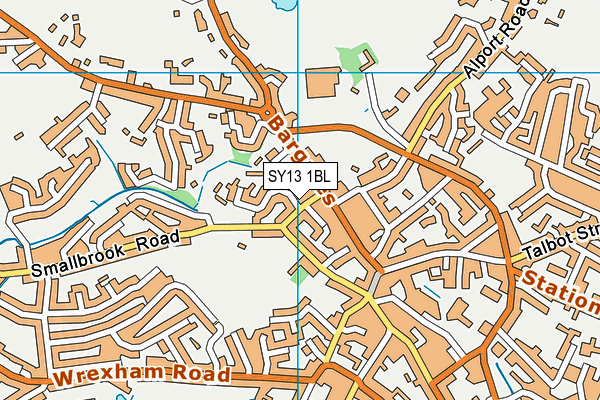 SY13 1BL map - OS VectorMap District (Ordnance Survey)