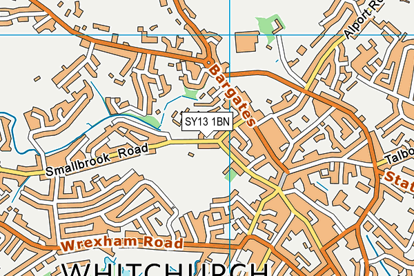 SY13 1BN map - OS VectorMap District (Ordnance Survey)