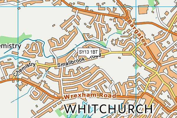 SY13 1BT map - OS VectorMap District (Ordnance Survey)