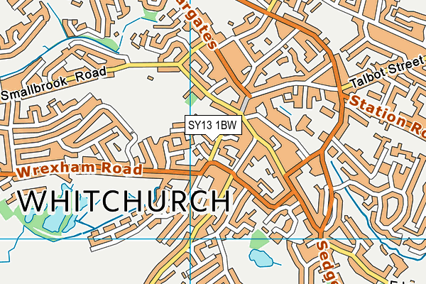 SY13 1BW map - OS VectorMap District (Ordnance Survey)