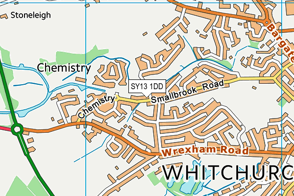 SY13 1DD map - OS VectorMap District (Ordnance Survey)