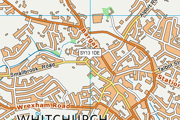 SY13 1DE map - OS VectorMap District (Ordnance Survey)