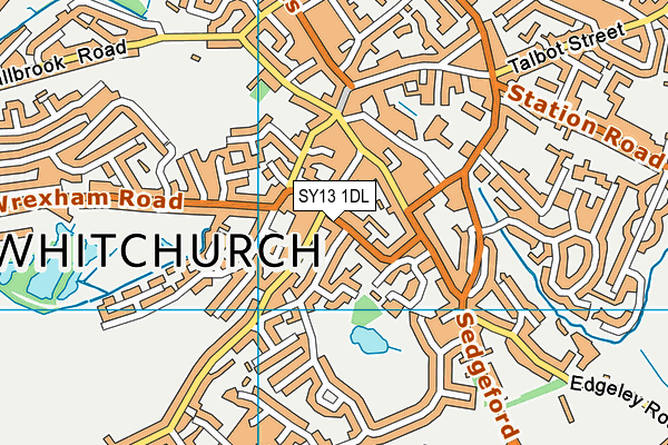 SY13 1DL map - OS VectorMap District (Ordnance Survey)