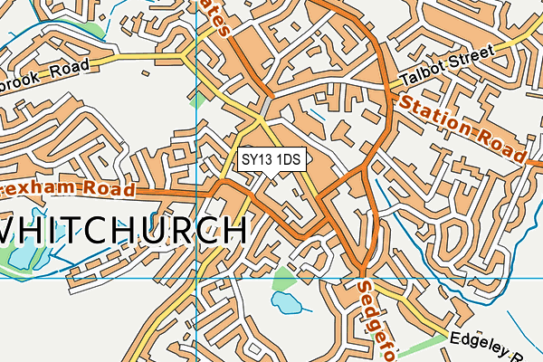 SY13 1DS map - OS VectorMap District (Ordnance Survey)