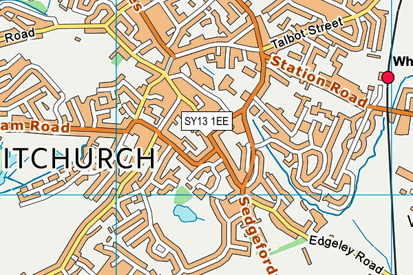 SY13 1EE map - OS VectorMap District (Ordnance Survey)