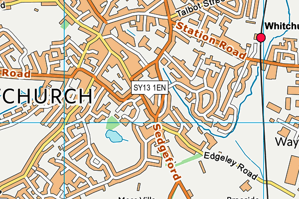 SY13 1EN map - OS VectorMap District (Ordnance Survey)