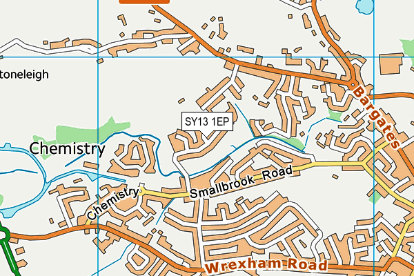 SY13 1EP map - OS VectorMap District (Ordnance Survey)