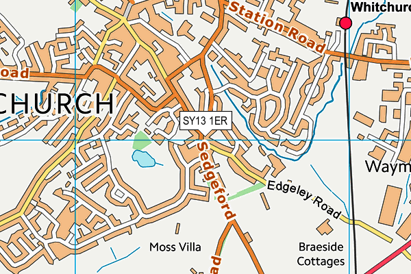 SY13 1ER map - OS VectorMap District (Ordnance Survey)